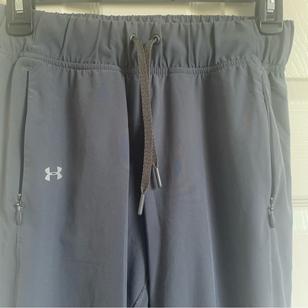 Under Armour zip leg grey athletic jogger pants